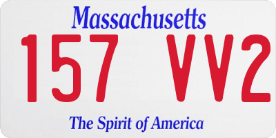 MA license plate 157VV2