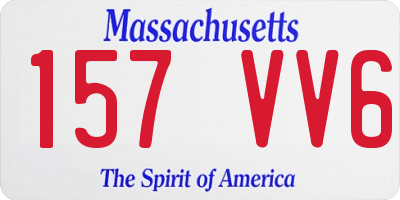 MA license plate 157VV6