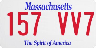 MA license plate 157VV7