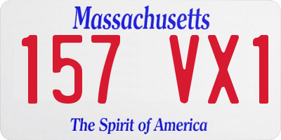 MA license plate 157VX1