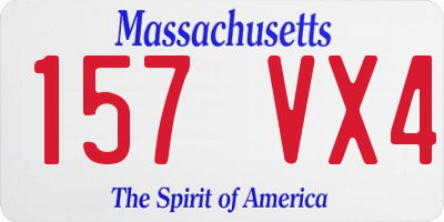 MA license plate 157VX4