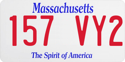 MA license plate 157VY2