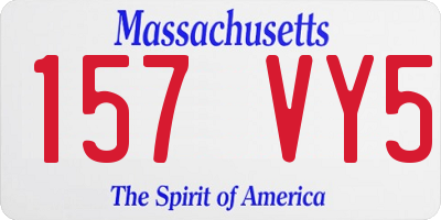 MA license plate 157VY5