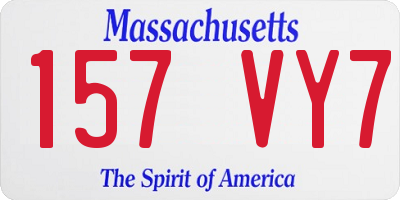 MA license plate 157VY7