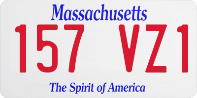 MA license plate 157VZ1