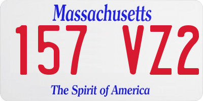 MA license plate 157VZ2