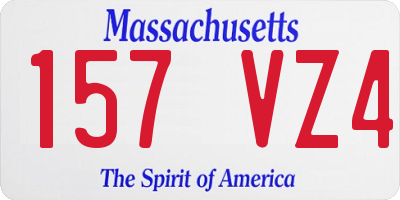 MA license plate 157VZ4