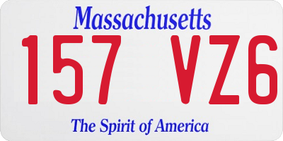 MA license plate 157VZ6