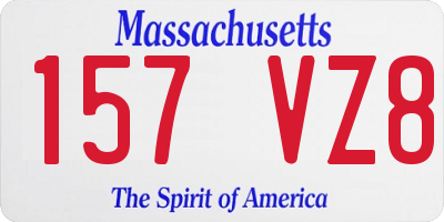 MA license plate 157VZ8