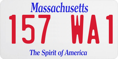 MA license plate 157WA1