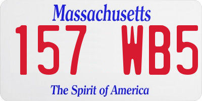MA license plate 157WB5