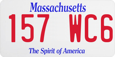 MA license plate 157WC6