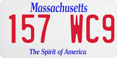 MA license plate 157WC9