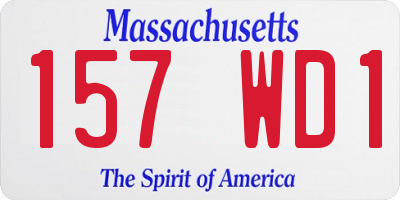 MA license plate 157WD1