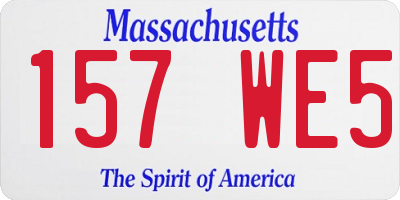 MA license plate 157WE5