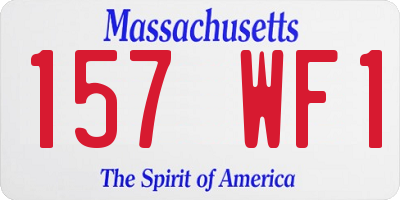 MA license plate 157WF1