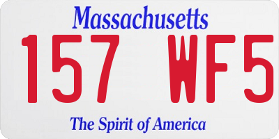 MA license plate 157WF5
