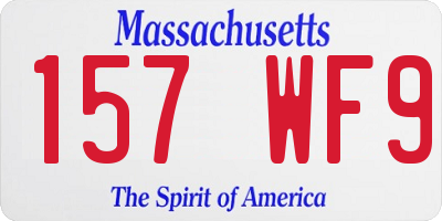 MA license plate 157WF9