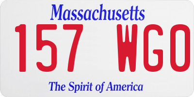 MA license plate 157WG0
