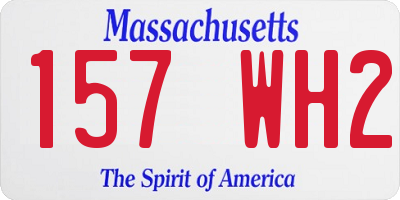 MA license plate 157WH2