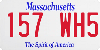 MA license plate 157WH5