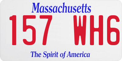 MA license plate 157WH6
