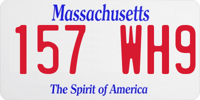 MA license plate 157WH9