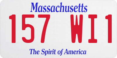 MA license plate 157WI1