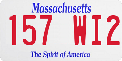 MA license plate 157WI2