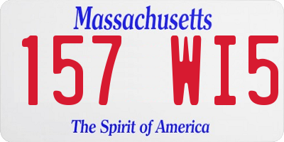 MA license plate 157WI5