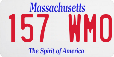 MA license plate 157WM0
