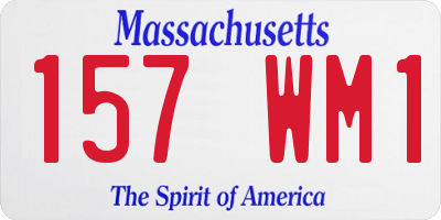 MA license plate 157WM1