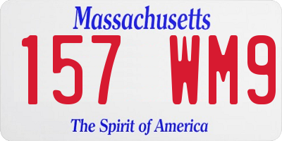 MA license plate 157WM9