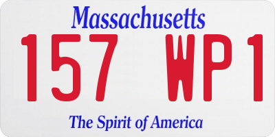 MA license plate 157WP1