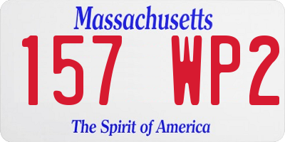 MA license plate 157WP2