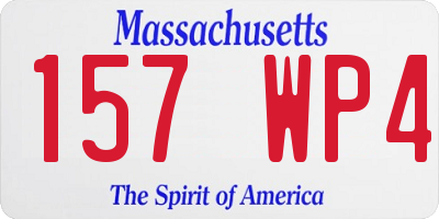 MA license plate 157WP4