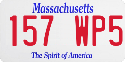 MA license plate 157WP5
