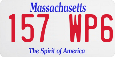 MA license plate 157WP6