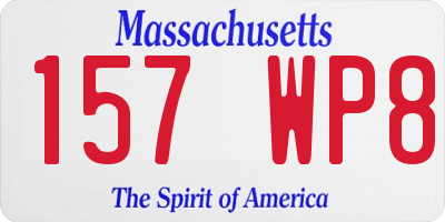 MA license plate 157WP8