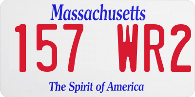 MA license plate 157WR2