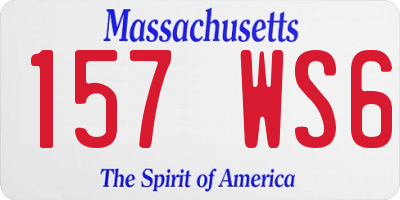 MA license plate 157WS6