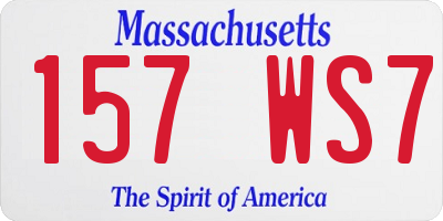 MA license plate 157WS7