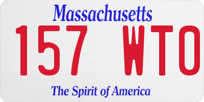 MA license plate 157WT0