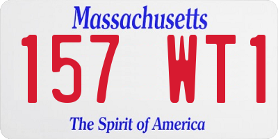 MA license plate 157WT1
