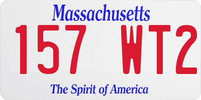 MA license plate 157WT2