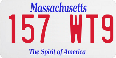 MA license plate 157WT9