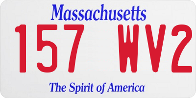 MA license plate 157WV2