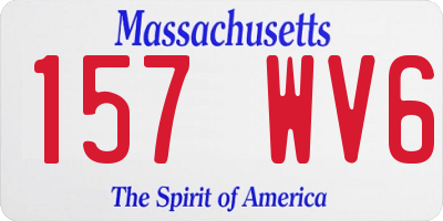 MA license plate 157WV6