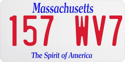 MA license plate 157WV7