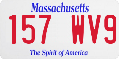 MA license plate 157WV9